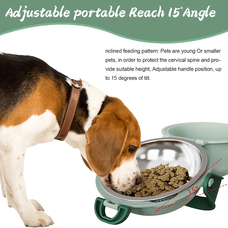 Portable Foldable Pet Travel Bowl With Secure Lid Design