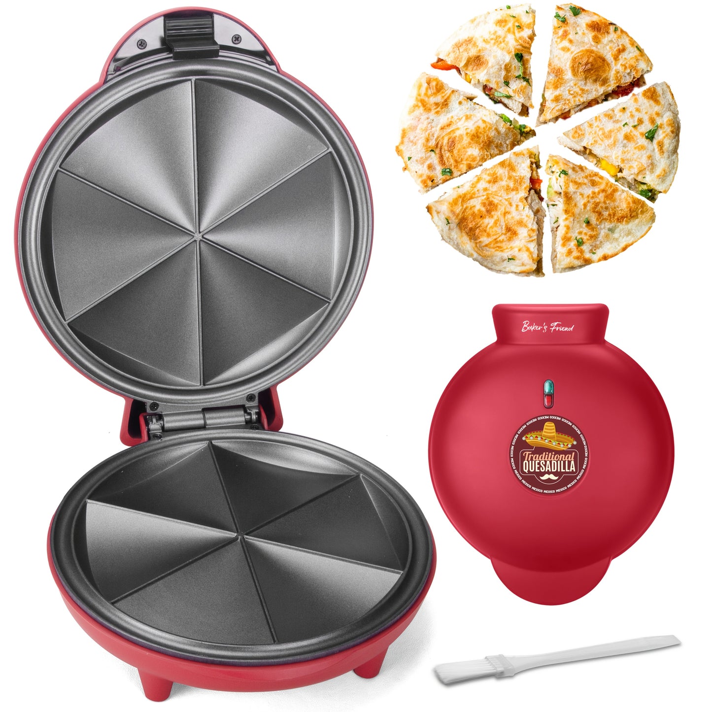 Electric Quesadilla Maker Grilled Cheese With Even Heating