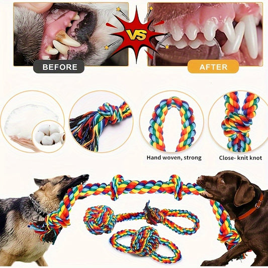 6Pcs Unbreakable Heavy Duty Dog Chew Toys For All Breeds