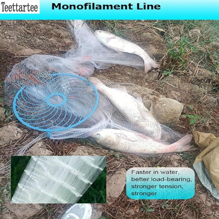 TEETTARTEE Lightweight Round Hand Trawling Net For Fishing