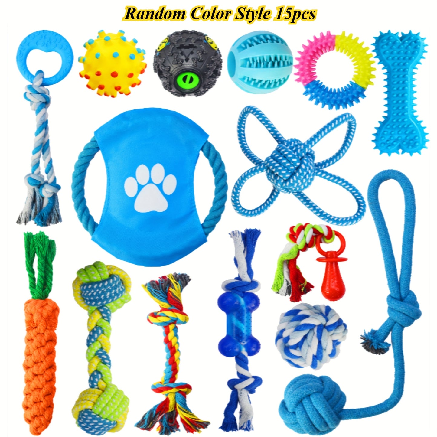 Heavy Duty Dog Chew Toys Set for Aggressive Chewers