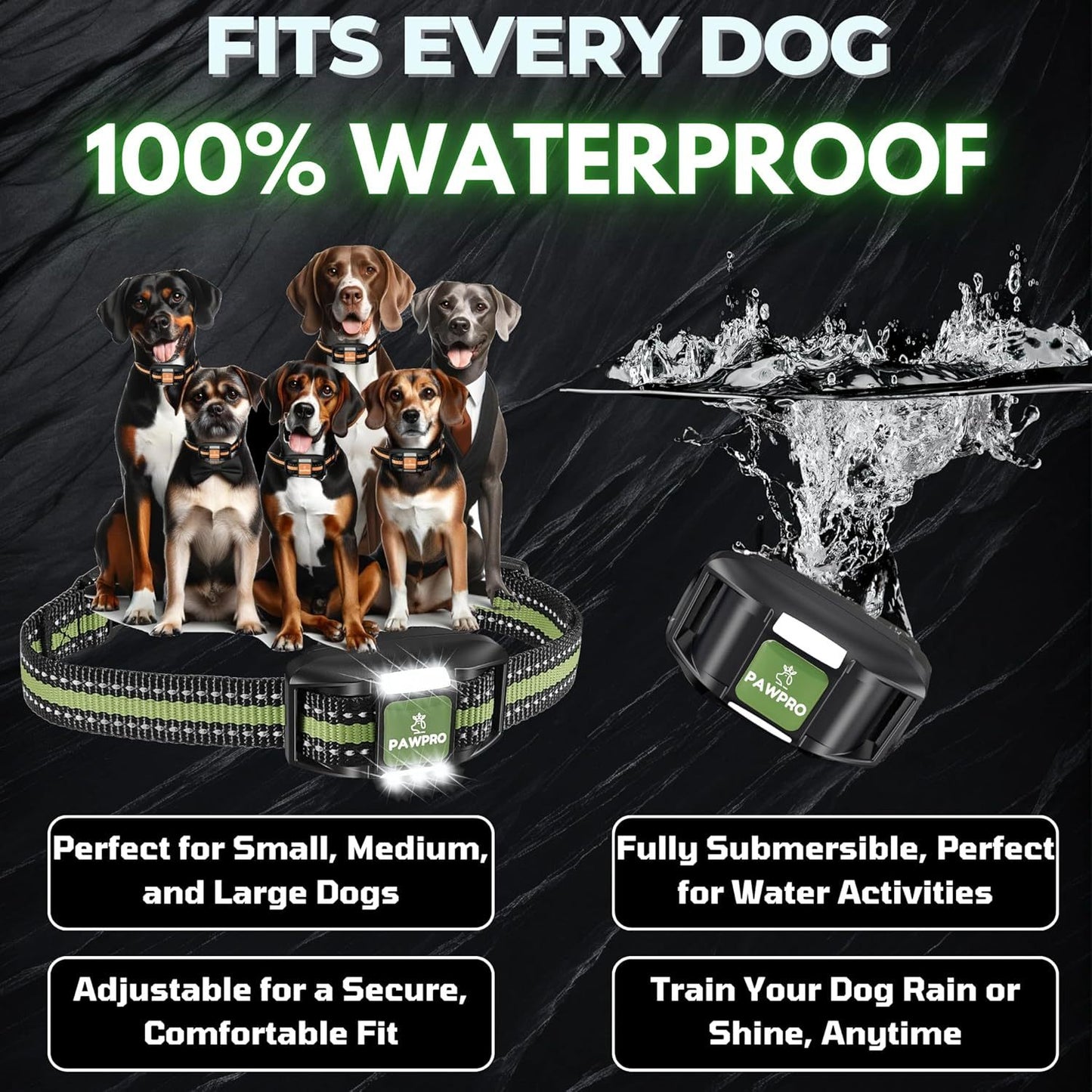 Long Range Dog Training Collar With Remote And Night Light
