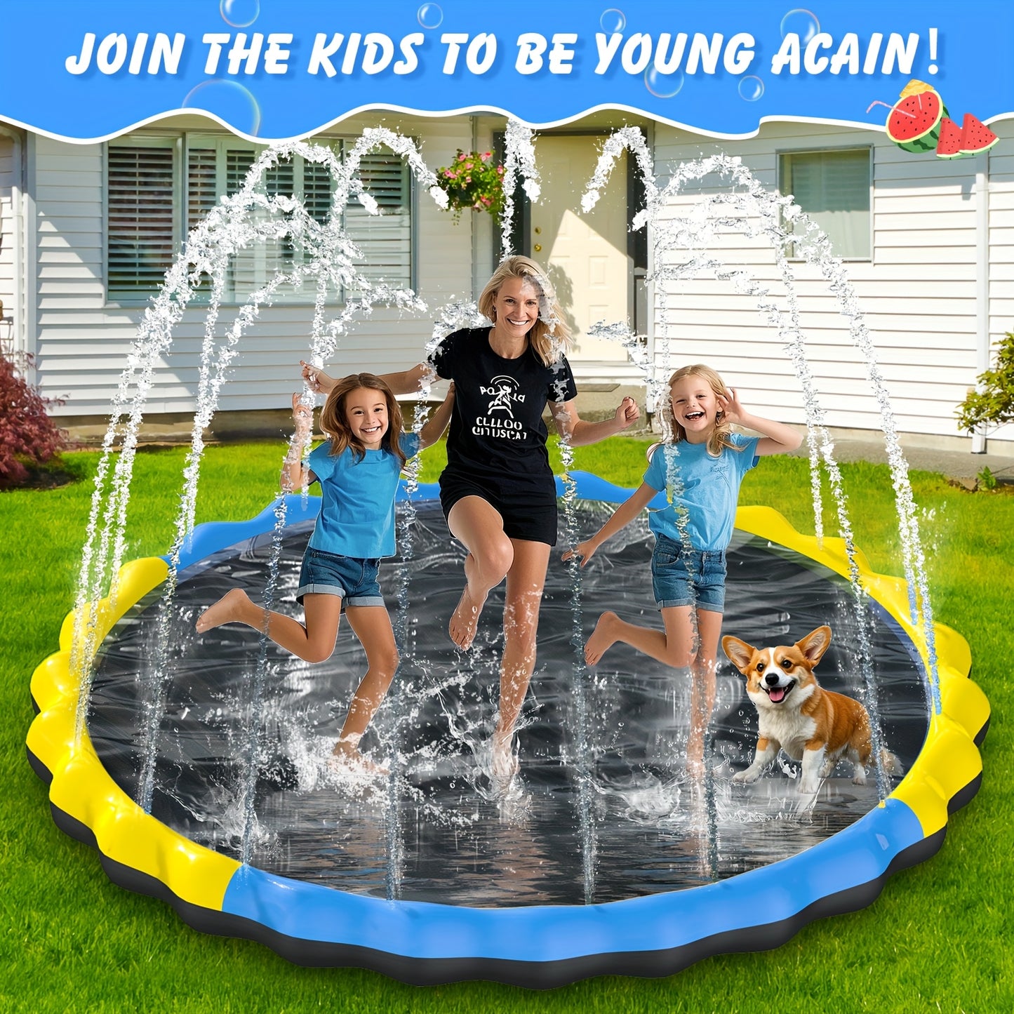 Heavy Duty Non-Slip Splash Pad for Kids and Dogs