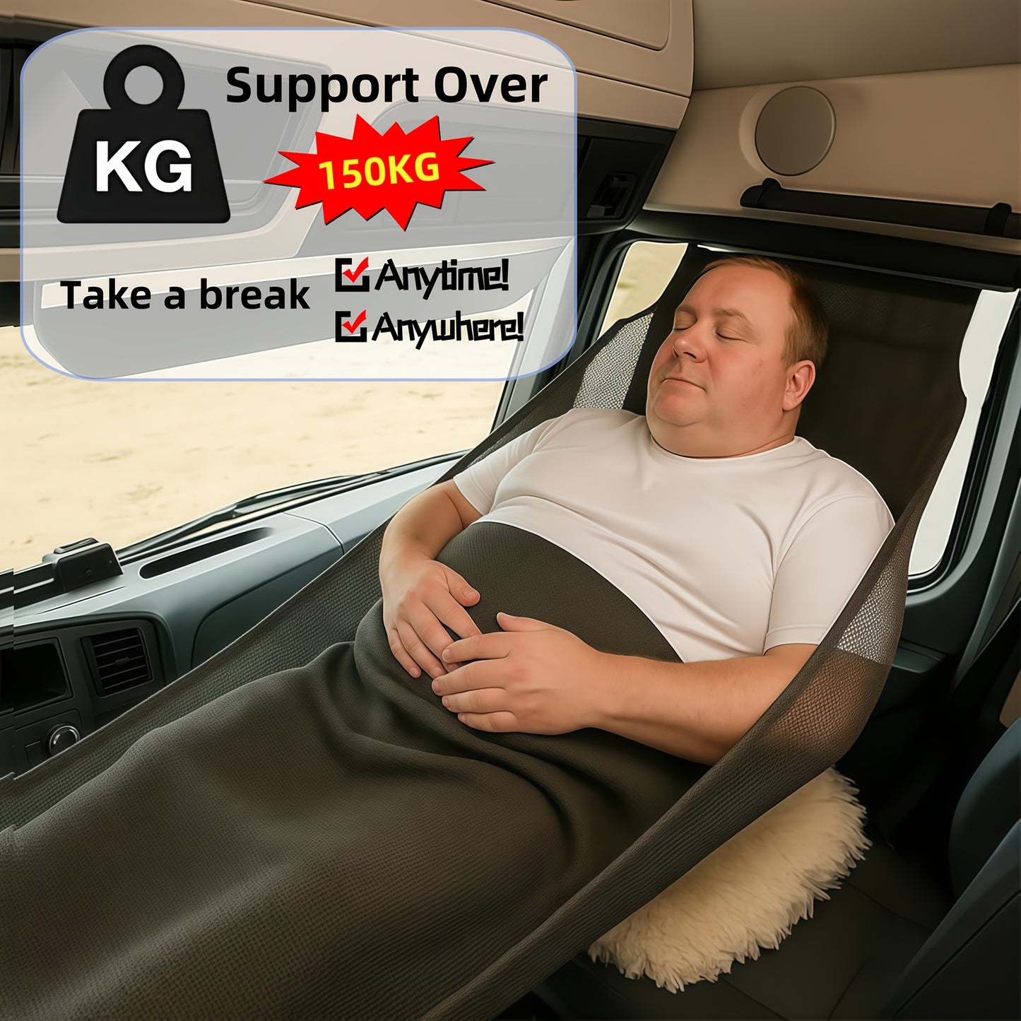 Heavy Duty Semi Truck Hammock 150kg Capacity Portable Bed